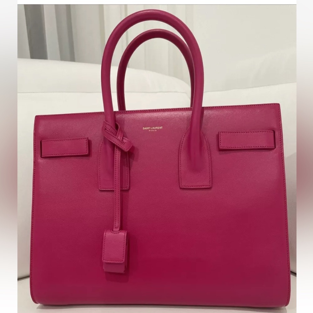 RARE! YSL Sac De Jour In Bubblegum Pink.  Completely Sold Out In This Color! NWT - Picture 6 of 9